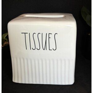 Rae Dunn Artisan Collection By Magenta Ceramic White Tissue Box Cover